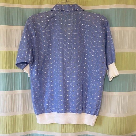 Vintage Eyelit Embroidered Blouse High Ectane Designs Sz Small - Picture 7 of 9